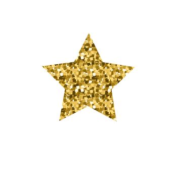 Vector star with golden texture. Perfect for web, print and stickers