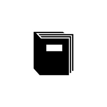 Document Folder. Flat Vector Icon. Simple black symbol on white background