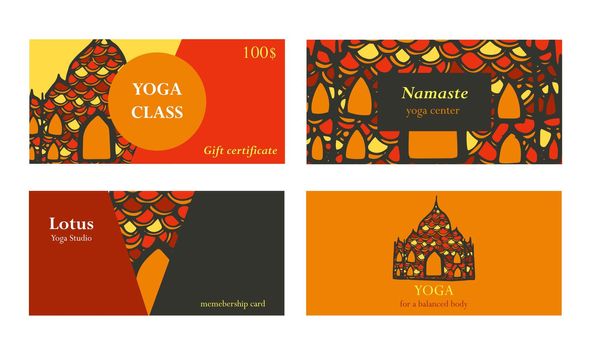 Visit cards for yoga class or studio