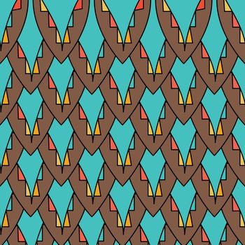Seamless pattern with leaves in vector. Perfect for scrapbook projects, wrapping paper, textile