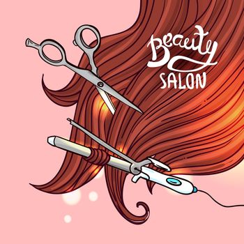 Beautiful hand drawn illustration haircut for your design