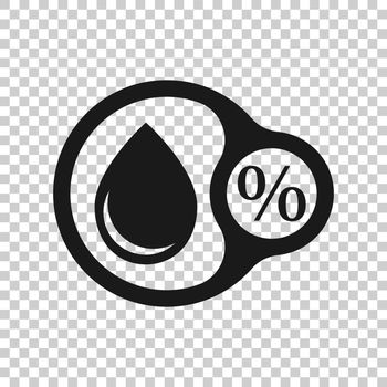 Humidity icon in transparent style. Climate vector illustration on isolated background. Temperature forecast business concept.