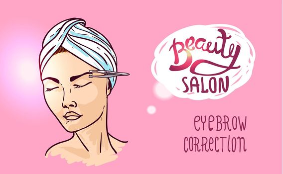 Beautiful hand drawn vector illustration beauty salon for your design