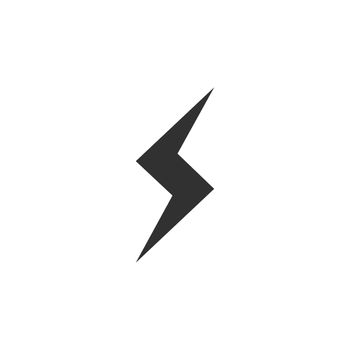 Flash icon. Bolt of lightning vector. Lightning illustration. Streak of lightning sign. Electric bolt flash icon. Lightning design element. Thunder strike logo.