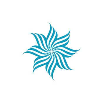 Beautiful flower or star decoration vector logo icon. elegant nature symbol. Stock Vector illustration isolated