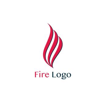 Abstract flame logo design. Creative fire logotype. Vector business icon. Stock Vector illustration isolated