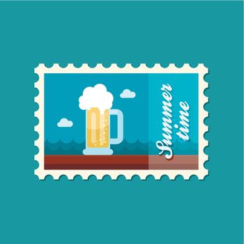 Beer Mug vector stamp. Beach. Summer. Summertime. Holiday. Vacation, eps 10