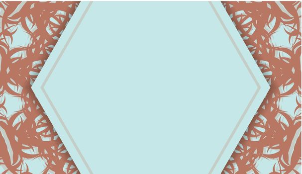 Aquamarine background with luxurious coral ornaments and logo space