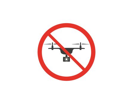 Vector illustration, flat design. Drone quadrocopter icon