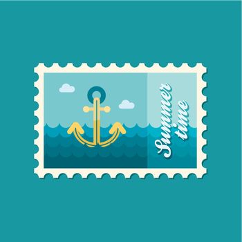 Anchor flat stamp, vector illustration eps 10
