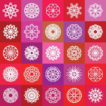 Color ornamental background with squares. Vector illustration