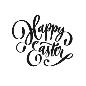 Happy Easter. Hand Lettering inscription vector