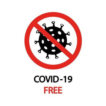 Covid-19 free. Corona virus concept