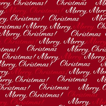 Merry Christmas seamless pattern background with calligraphy hand drawn inscription
