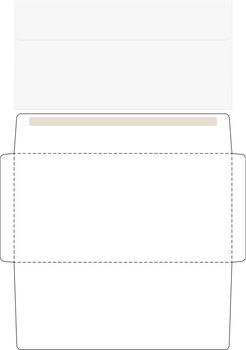Office Envelope Cut Up Template. EPS10 Vector