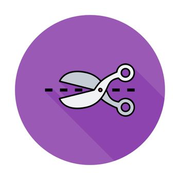 Scissors icon. Line flat vector related icon for web and mobile applications. It can be used as - logo, pictogram, icon, infographic element. Vector Illustration.