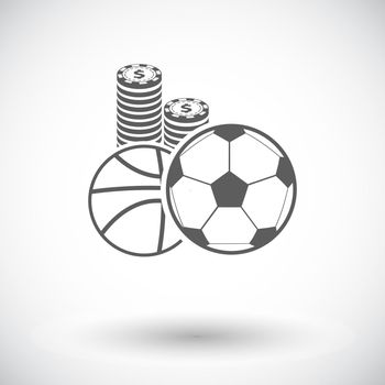 Sport games. Single flat icon on white background. Vector illustration.