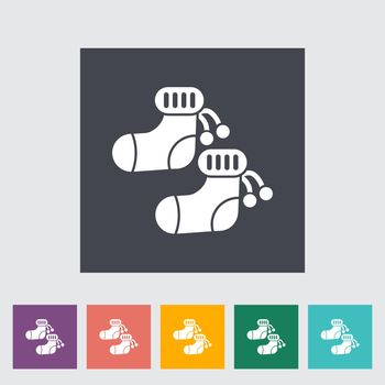 Children socks icon. Flat vector related icon for web and mobile applications. It can be used as - logo, pictogram, icon, infographic element. Vector Illustration.