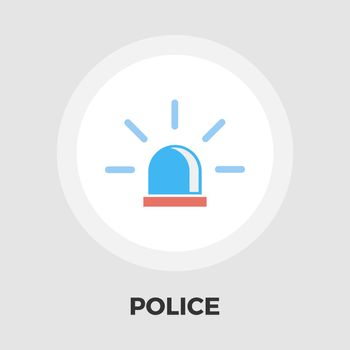 Police icon vector. Flat icon isolated on the white background. Editable EPS file. Vector illustration.