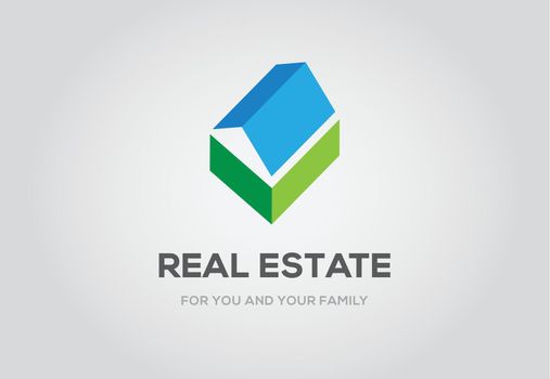 Template logo for real estate agency or cottage town elite class. Real estate logo.