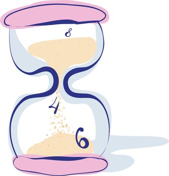 Hourglass, sandglass, sand timer, sand clock isolated icon vector illustration
