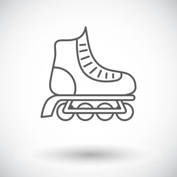 Roller skate icon. Thin line flat vector related icon for web and mobile applications. It can be used as - logo, pictogram, icon, infographic element. Vector Illustration.