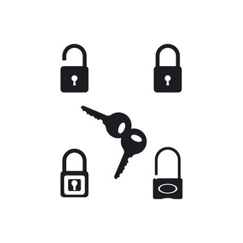 padlock icon template vector design