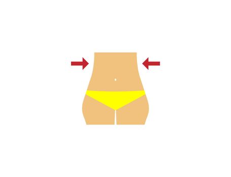 Vector illustration. Waist weight loss icon