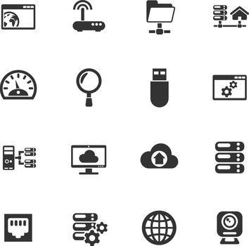 hosting provider vector icons for your creative ideas