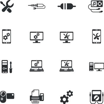 electronics repair vector icons for your creative ideas