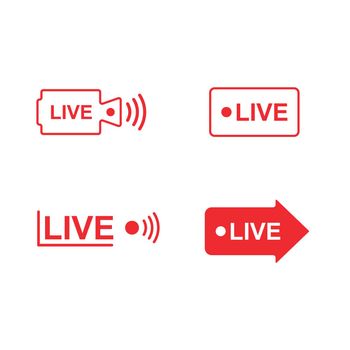 live streaming vector icon sign design template web