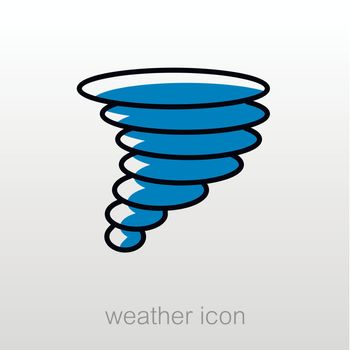 Tornado Whirlwind outline icon. Meteorology. Weather. Vector illustration eps 10