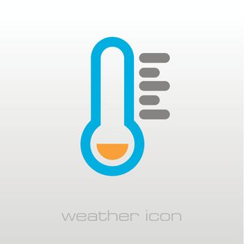 Thermometer Frost Cold outline icon. Meteorology. Weather. Vector illustration eps 10