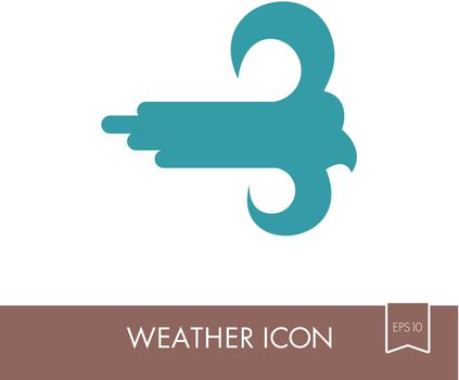 Wind outline icon. Meteorology. Weather. Vector illustration eps 10
