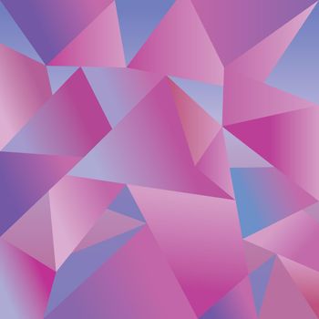 Abstract gradient and angular shapes in pink blue and purple.