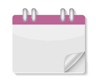 Flat Calendar Icon for Applications Vector Illustration