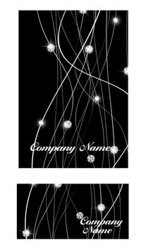 Abstract Luxury Black Diamond Business Card Vector Illustration EPS10