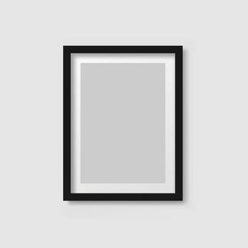 Realistic picture frame icon in flat style. Photo vector illustration on white isolated background. Picture frame mockup sign business concept.