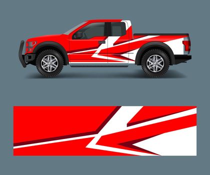 custom livery race rally offroad car vehicle sticker and tinting. Car wrap decal design vector