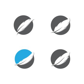 Feather logo vector icon illustration design
