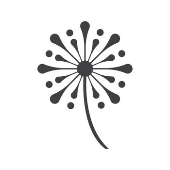 Dandelion symbol vector icon illustration