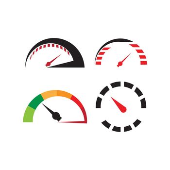 speedo meter logo icon template design