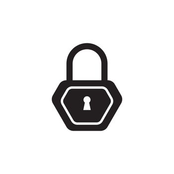 padlock logo icon vector template illustration