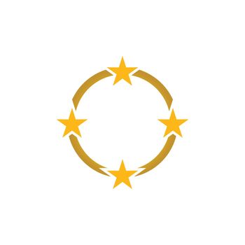 Star sparkle gold Template vector icon illustration design