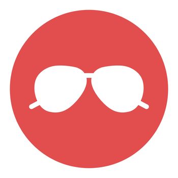 Sunglasses flat vector glyph icon. Summer sign. Graph symbol for travel and tourism web site and apps design, logo, app, UI