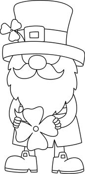 A cute and funny coloring page a St. Patricks Day 2 leprechaun gnome. Provides hours of coloring fun for children. To color, this page is very easy. Suitable for little kids and toddlers.