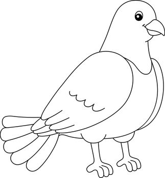 A cute and funny coloring page of a pigeon farm animal. Provides hours of coloring fun for children. To color, this page is very easy. Suitable for little kids and toddlers.