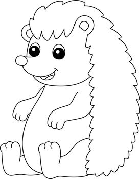 A cute and funny coloring page of a hedgehog farm animal. Provides hours of coloring fun for children. To color, this page is very easy. Suitable for little kids and toddlers.