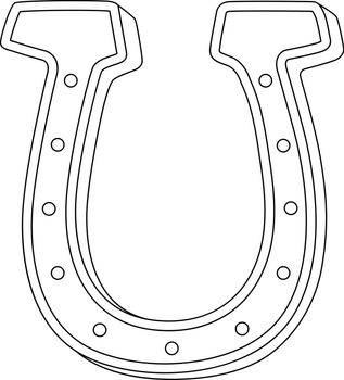 A cute and funny coloring page of a St. Patricks Day horseshoe. Provides hours of coloring fun for children. To color, this page is very easy. Suitable for little kids and toddlers.