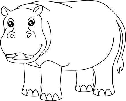 A cute and funny coloring page a hippopotamus. Provides hours of coloring fun for children. To color, this page is very easy. Suitable for little kids and toddlers.
